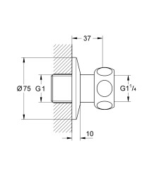 Grohe Düz bağlantı - 12417000 - 2