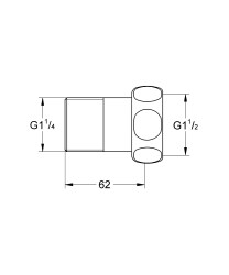 Grohe Düz bağlantı - 12424000 - 2