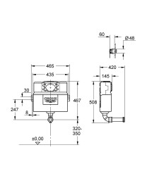 Grohe Eau2 Gömme rezervuar 0.82 m - 38691000 - 2