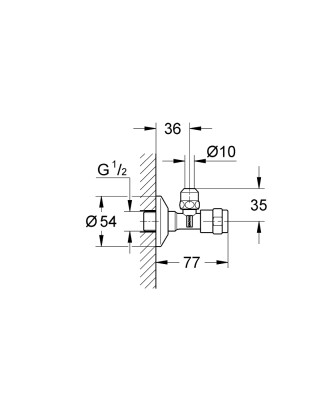 Grohe EGAPLUS servis valfi 1/2