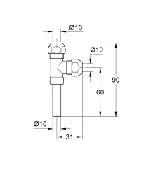 Grohe Eggemann Orjinal WAS® T parçası 3/4