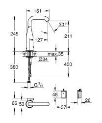 Grohe Essence E Fotoselli lavabo bataryası - 1/2