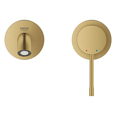 GROHE Essence İki Delikli Duvar Tipi Lavabo Bataryası (L-Boy), Fırçalı Crafted Cool Sunrise - 29193GF1 - 3