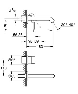 Grohe Essence İki delikli lavabo bataryası
M-Boyut - 29192GL1 - 2