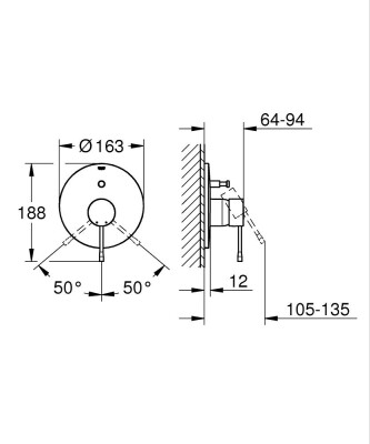 Grohe Essence New Ankastre Banyo Bataryası - 19285001 - 2
