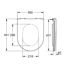 Grohe Essence Wc Klozet Kapagı Y.Kapanan - 39577000 - 2