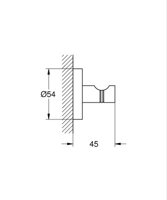 Grohe Essentials Askılık Mat Siyah - 1024602430 - 2