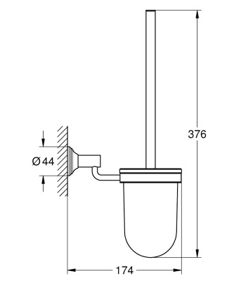 Grohe Essentials Authentic Tuvalet fırçası seti - 40658001 - 2