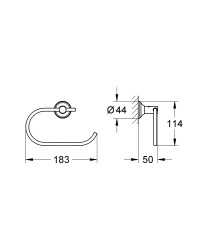 Grohe Essentials Authentic Tuvalet kağıtlığı - 40657001 - 2