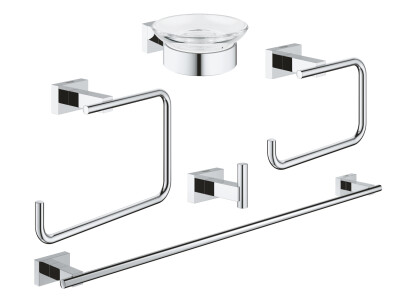 Grohe Essentials Cube 5'i bir arada banyo aksesuar seti - 40758001 - 1