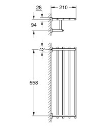 Grohe Essentials Cube Banyo havluluğu - 40512DC1 - 2