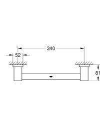 Grohe Essentials Cube Banyo tutamağı - 40514DC1 - 2