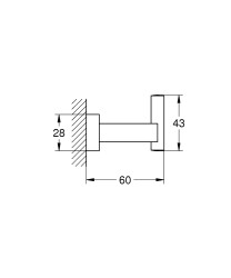 Grohe Essentials Cube Havlu/Bornoz Askılığı - 40511001 - 2