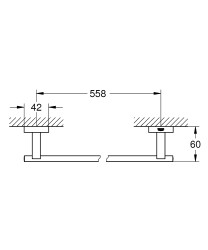 Grohe Essentials Cube Havluluk - 40509001 - 2
