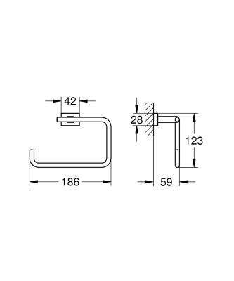 Grohe Essentials Cube Havluluk - 40510DC1 - 2