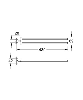 Grohe Essentials Cube Havluluk - 40624AL1 - 2