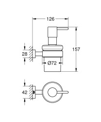 Grohe Essentials Cube Sıvı sabunluk - 40756001 - 2