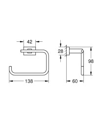 Grohe Essentials Cube Tuvalet Kağıtlığı - 40507AL1 - 2