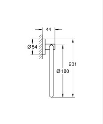 Grohe Essentials Halka Havluluk, Cool Sunrise - 40365GL1 - 2
