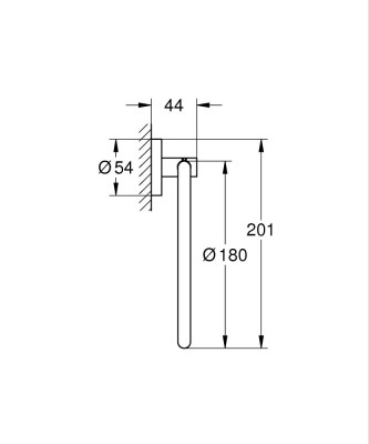 Grohe Essentials Halka Havluluk, Cool Sunrise - 40365GL1 - 2