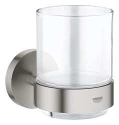 Grohe Essentials Tutamaçlı Cam Fırçalık, Paslanmaz Çelik - 40447DC1 - Grohe