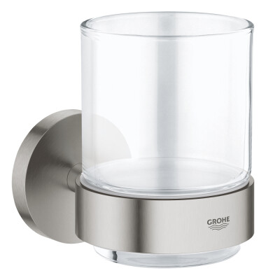 Grohe Essentials Tutamaçlı Cam Fırçalık, Paslanmaz Çelik - 40447DC1 - 1