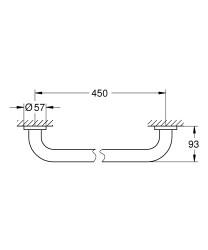 Grohe Essentials Tutamak 450Mm - 40793001 - 2
