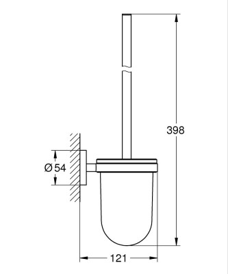 Grohe Essentials Tuvalet Fırçası Seti, Hard Graphite - 40374A01 - 2