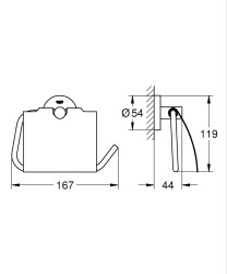 Grohe Essentials Tuvalet Kağıtlığı, Cool Sunrise - 40367GL1 - 2