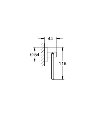 Grohe Essentials Tuvalet Kağıtlığı Mat Siyah - 1024722430 - 2