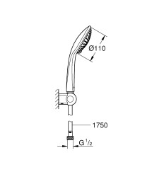 Grohe Euphoria 110 Champagne Duşu seti 3 akışlı - 27355000 - 2