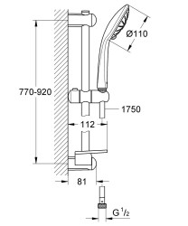 Grohe Euphoria 110 Massage Sürgülü duş seti 3 akışlı - 27226AL1 - 2