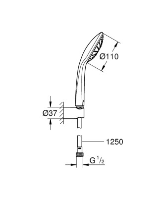 Grohe Euphoria 110 Mono Duş seti - 27354000 - 2
