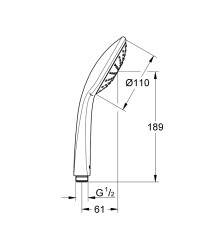 Grohe Euphoria 110 Mono El duşu 1 akışlı - 27265000 - 2