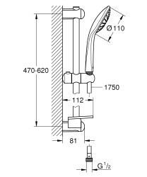 Grohe Euphoria 110 Mono El Dusu 5.7 L - 2726600E - 2