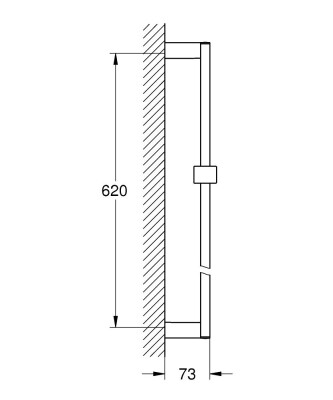 Grohe Euphoria Cube Duş sürgüsü, 600 mm - 27892000 - 2