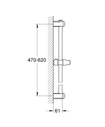 Grohe Euphoria Duş sürgüsü, 600 mm - 27499000 - 2