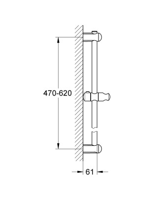 Grohe Euphoria Duş sürgüsü, 600 mm - 27499000 - 2