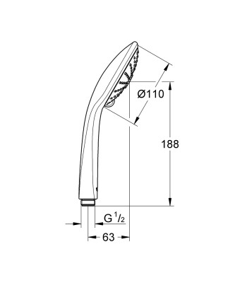 Grohe Euphoria Massage El Duşu 3 Akışlı - 27221000 - 2