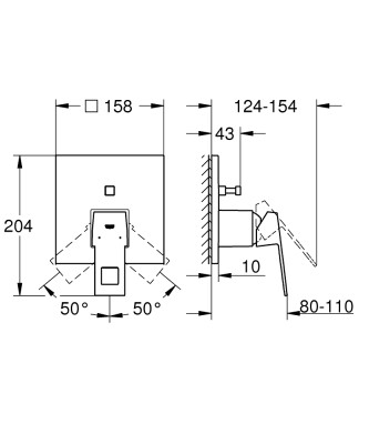 Grohe Eurocube Ankastre banyo/duş bataryası - 24062DC0 - 2