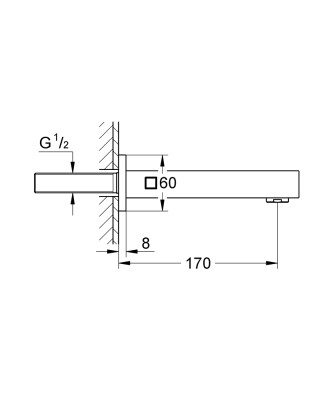 Grohe Eurocube Çıkış ucu - 13303DC0 - 2