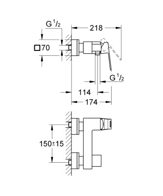 Grohe Eurocube Duş Bataryası - 23145000 - 2