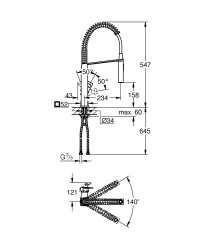 Grohe Eurocube Tek kumandalı eviye bataryası - 31395DC0 - 2