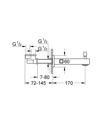 Grohe Eurocube Yön Değiştiricili Çıkış Ucu - 13304000 - 2