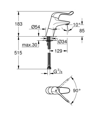 Grohe Euroeco Special / SSC Lavabo Bataryası - 32790000 - 2