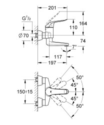 Grohe Euroeco Special Tek Kumandalı Lavabo Batayası - 32767000 - 2