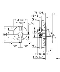 Grohe Eurosmart Ankastre Banyo Bataryası - 33305002 - 2