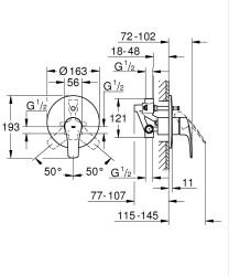 Grohe Eurosmart Ankastre Banyo Bataryası - 33305003 - 2
