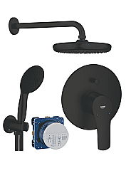 Grohe Eurosmart Ankastre Mat Siyah Duş Seti - 194502433-SET1 - Grohe