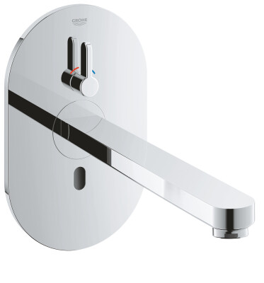 Grohe Eurosmart Cosmopolitan E Fotoselli Lavabo Bataryası, Çift Su Girişli Ayarlanabilir Sıcaklık Sınırlayıcısı - 36376000 - 1